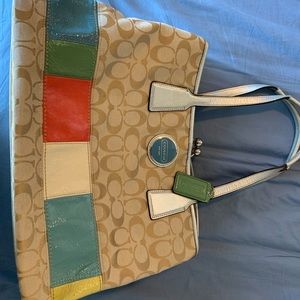 Multi colored Coach Purse